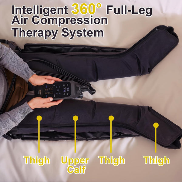 Compression Recovery Boots Designed for Active Recovery, Cordless Design, 4-6 Air Chambers, Rechargeable Battery