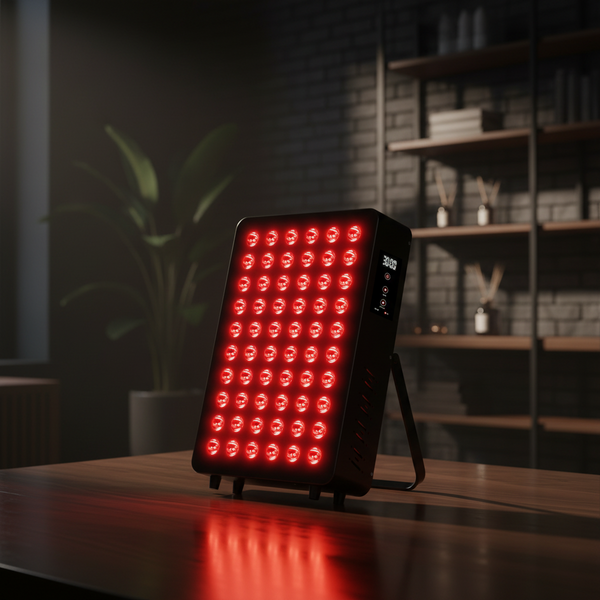 Red Light Therapy Panel Designed for Daily Use, 660nm & 850nm Wavelengths, 60 Dual Chip LEDs, Adjustable Stand