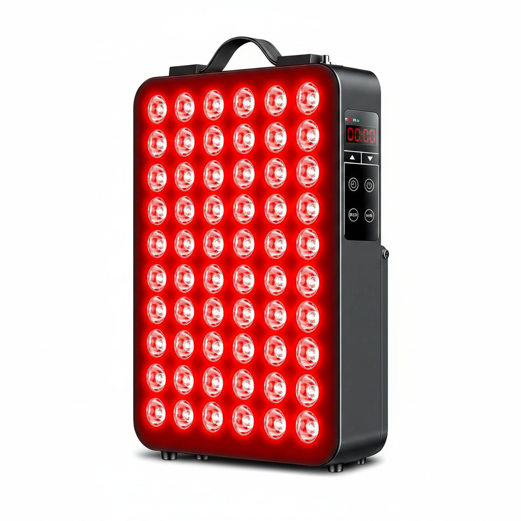 Red Light Therapy for Body, 660Nm 850Nm near Infrared Light Therapy Panel, 60 Dual Chip LED Device with 300W of Power, Ideal for Body, Face, Improve Sleep, Skin Health, Includes Hanging Kit & Handle