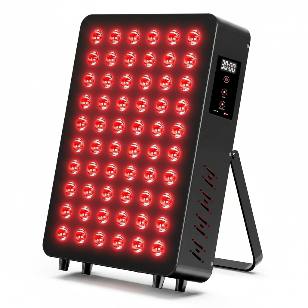 Red Light Therapy Panel Designed for Daily Use, 660nm & 850nm Wavelengths, 60 Dual Chip LEDs, Adjustable Stand